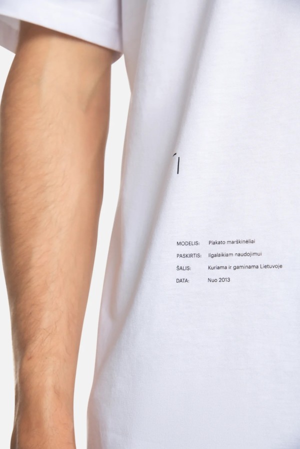 Labadiena. Plakato unisex marškinėliai balti 