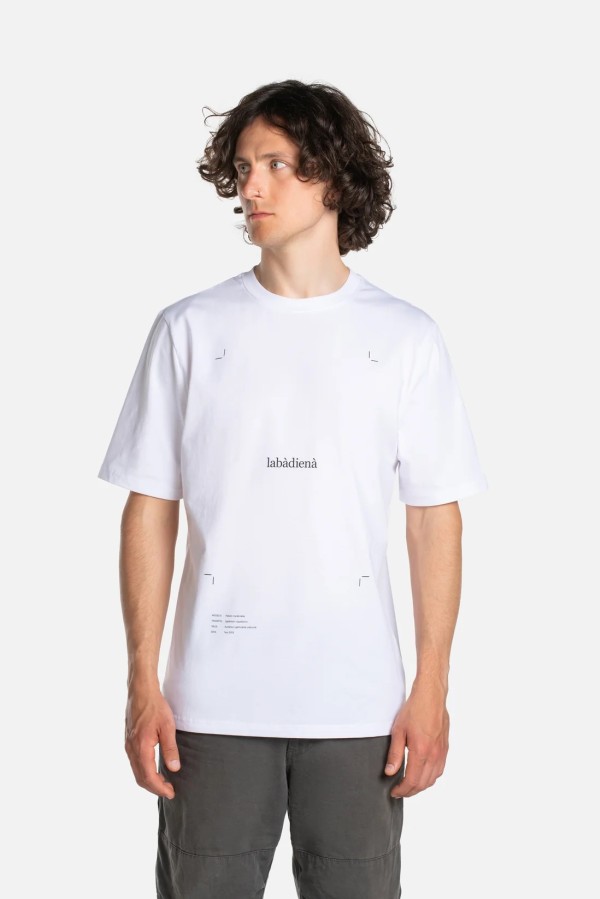 Labadiena. Plakato unisex marškinėliai balti 