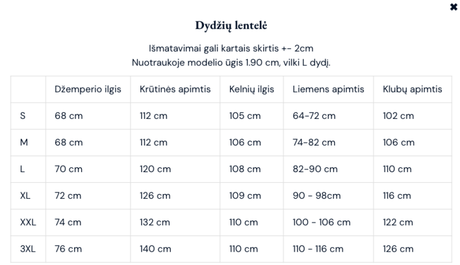 losmados. laisvalaikio kostiumas Comfort be pūkelio losmados. laisvalaikio kostiumas Comfort be pūkelio