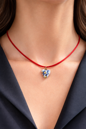 maži dalykai. Balto porceliano pakabukas širdis