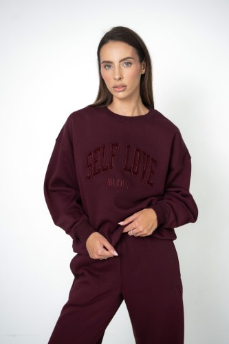 Mudvii. Džemperis bordo self love
