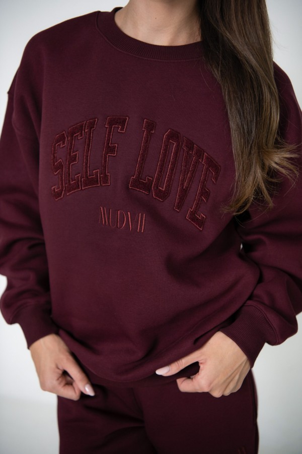 Mudvii. Džemperis bordo self love Mudvii. Džemperis bordo self love