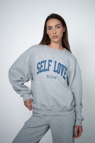 Mudvii. Džemperis pilkas self love