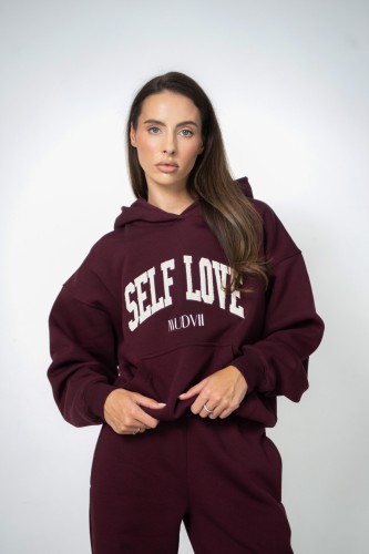 Mudvii. Džemperis su kapišonu self love 