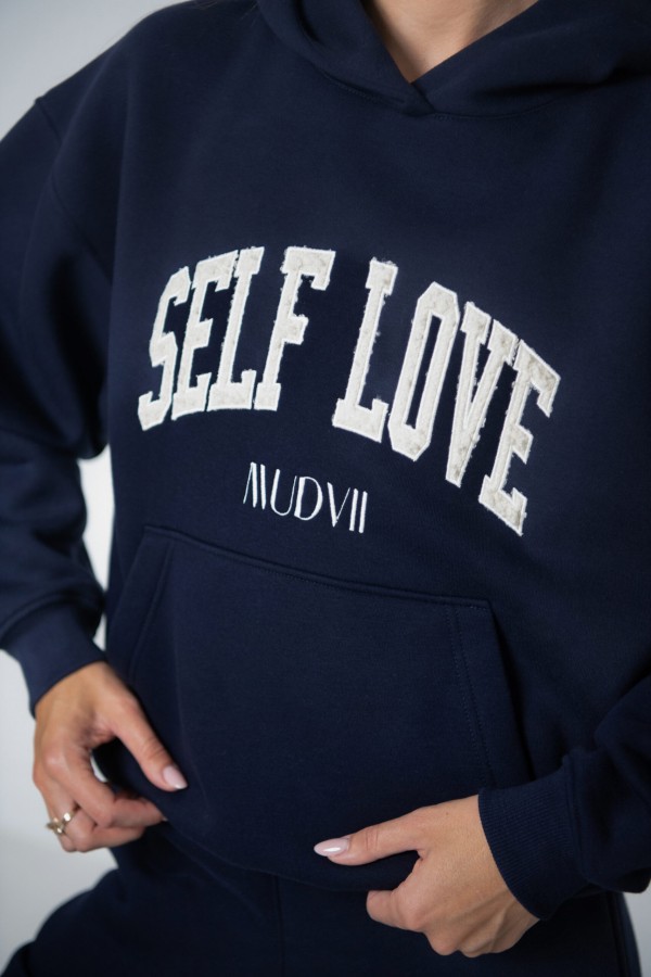 Mudvii. Džemperis su kapišonu self LOVE Mudvii. Džemperis su kapišonu self LOVE