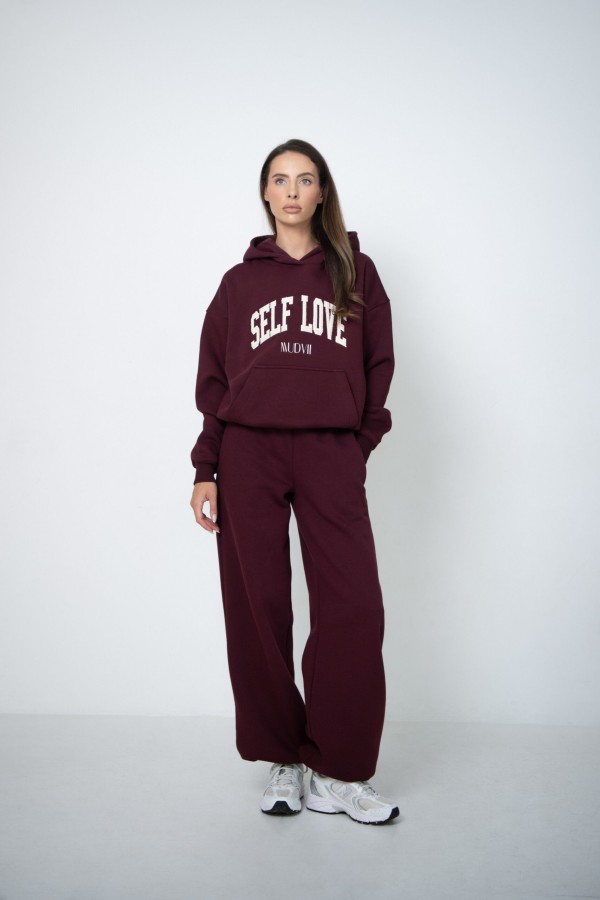 mudvii. Laisvalaikio kelnės BALANCE Bordo mudvii. Laisvalaikio kelnės BALANCE Bordo