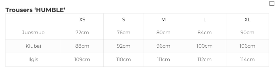 mudvii. Velvetinės kelnės HUMBLE