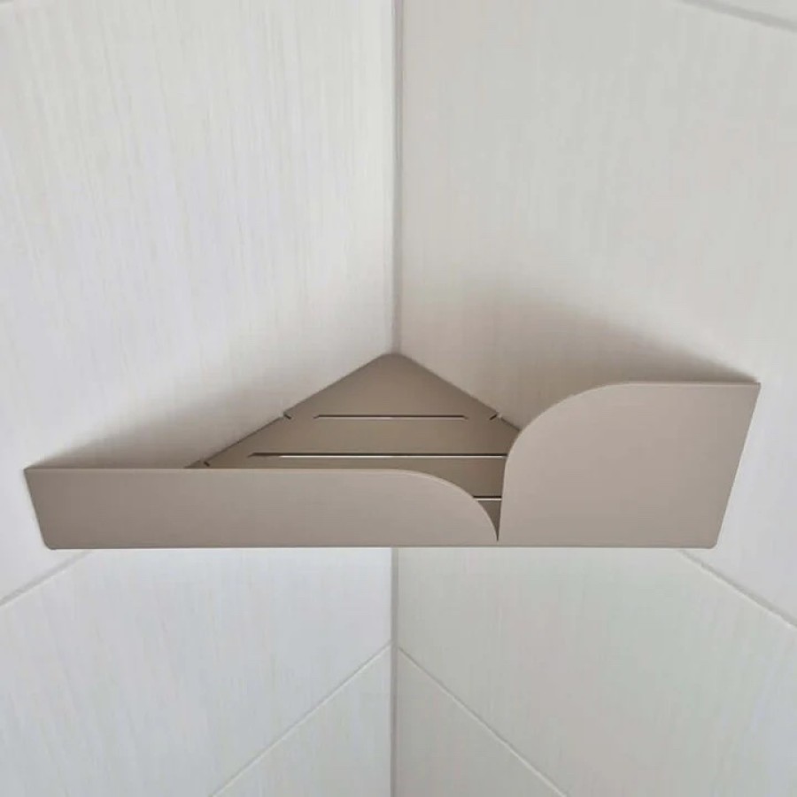 namuos. Ruda dušo kampinė lentyna BAUHAUS