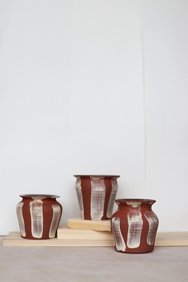 park bench ceramics. Bud vaza 