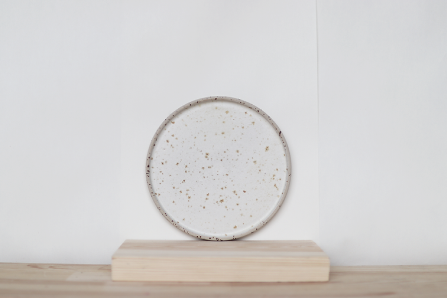 park bench ceramics. deserto Lėkštė white