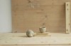park bench ceramics. sip puodelis in lines