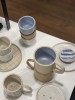 park bench ceramics. sip puodelis in white