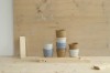 park bench ceramics. Swirly puodelis in white