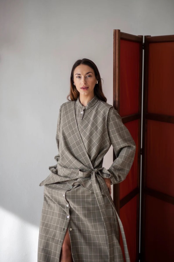 Patis. Suknelė languota