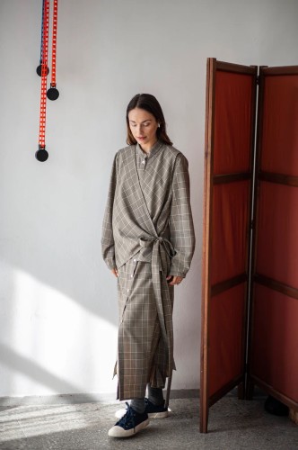 Patis. Suknelė languota