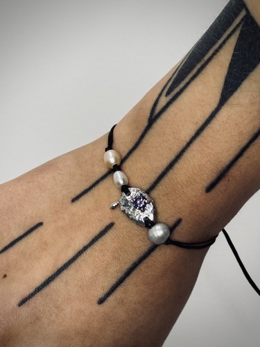 Pūška. apyrankė su swarovski 