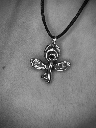 Pūška. unisex sidabrinis pakabukas