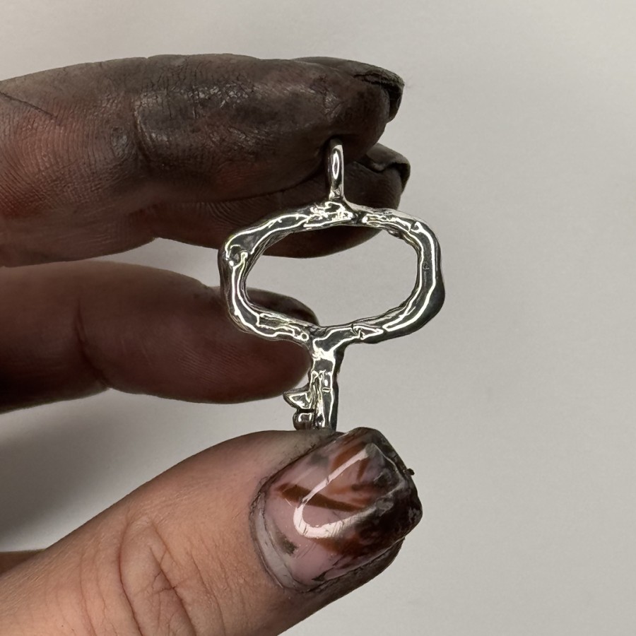 Pūška. unisex sidabrinis pakabukas hagrid