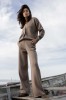 Salanida. Bene plačios merino kelnės Taupe Salanida. Bene plačios merino kelnės Taupe