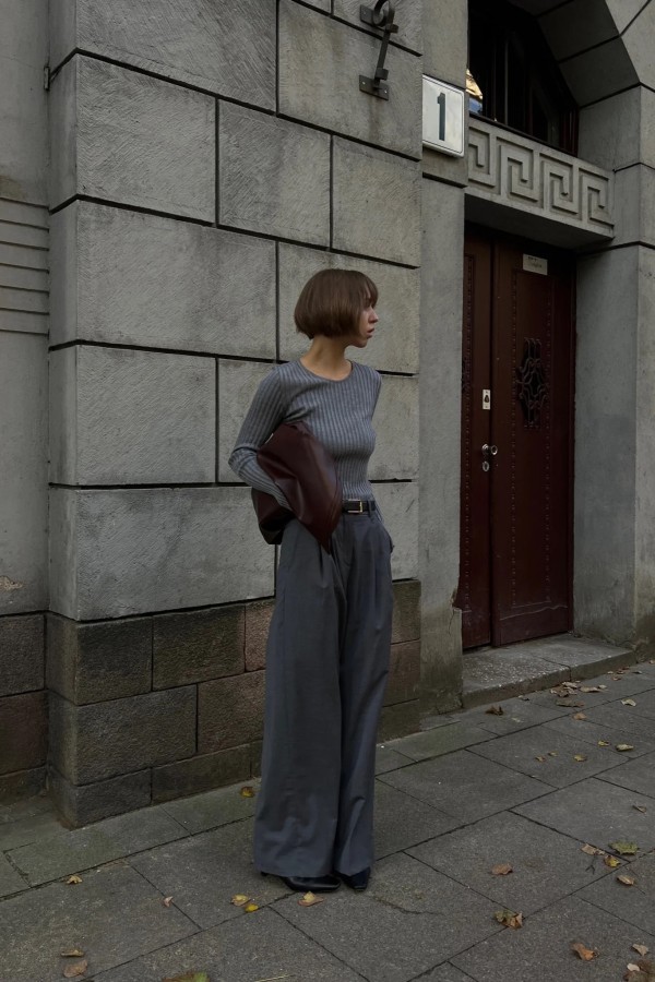 salanida. Brera merino palaidinė Šviesiai Pilka