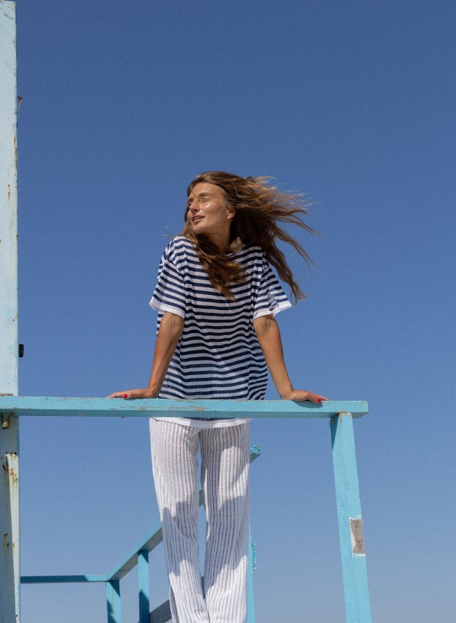 Salanida. Energia lino marškinėliai Mėlyna Unisex