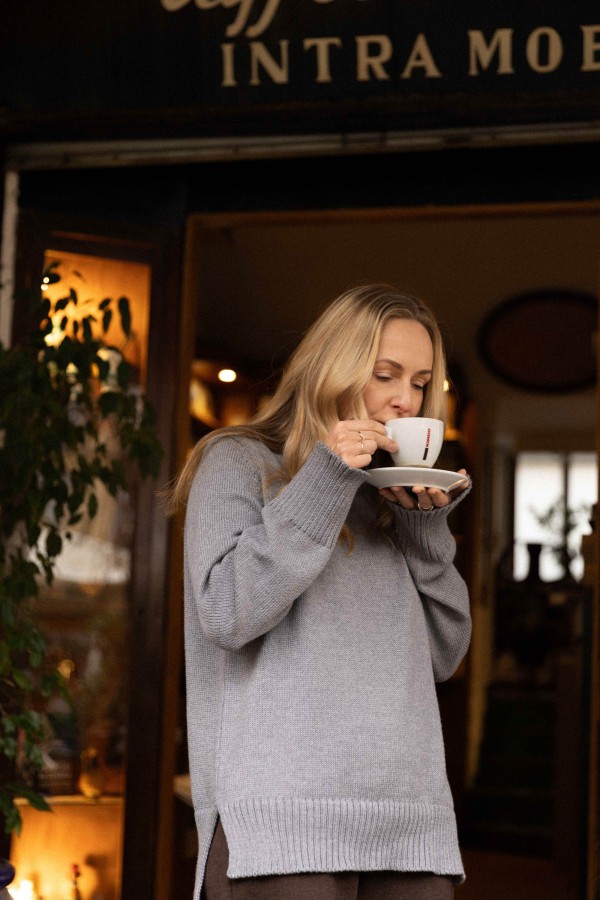 salanida. Marina merino vilnos megztinis Pilkas