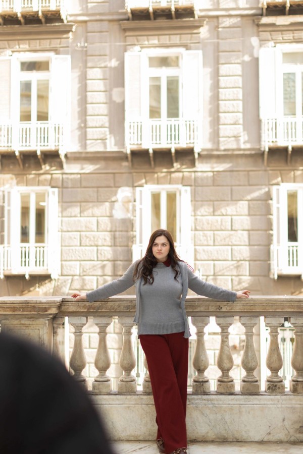 salanida. Marina merino vilnos megztinis Pilkas