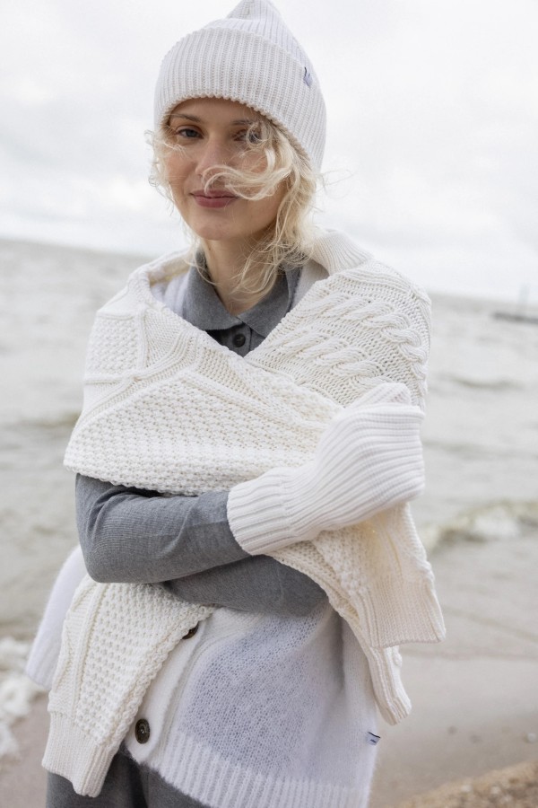 salanida. Nonna merino pirštinės Balta