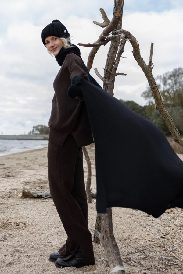 salanida. Nonna merino pirštinės juoda