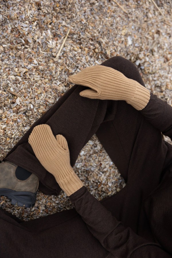 salanida. Nonna merino pirštinės Smėlis salanida. Nonna merino pirštinės Smėlis