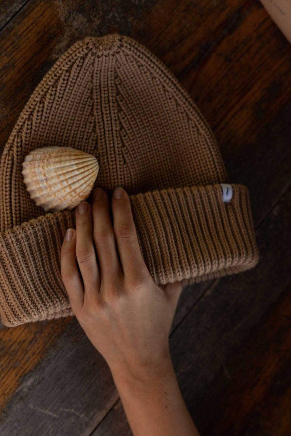 salanida. Rotondo merino unisex kepurė Smėlis salanida. Rotondo merino unisex kepurė Smėlis