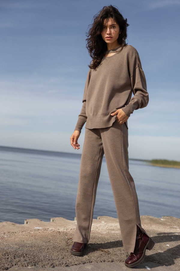 salanida. Rotondo merino megztinis Taupe salanida. Rotondo merino megztinis Taupe