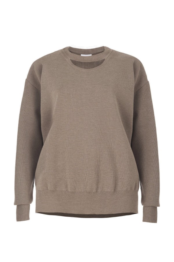 salanida. Rotondo merino megztinis Taupe salanida. Rotondo merino megztinis Taupe
