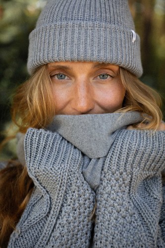 salanida. Rotondo merino unisex kepurė Pilka