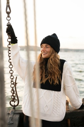 salanida. Via Merino pirštinės juoda 