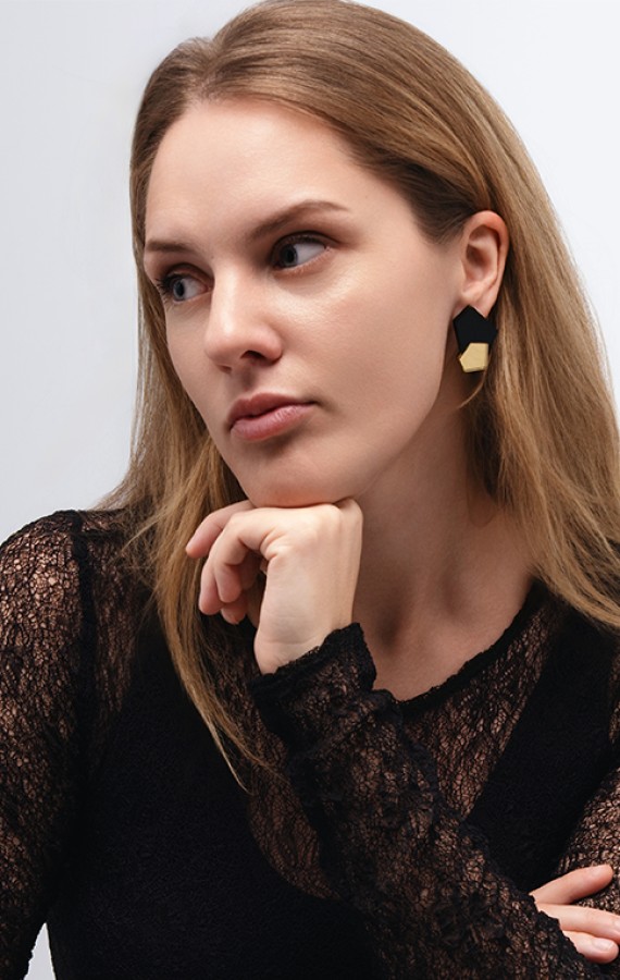 solar. lune auskarai