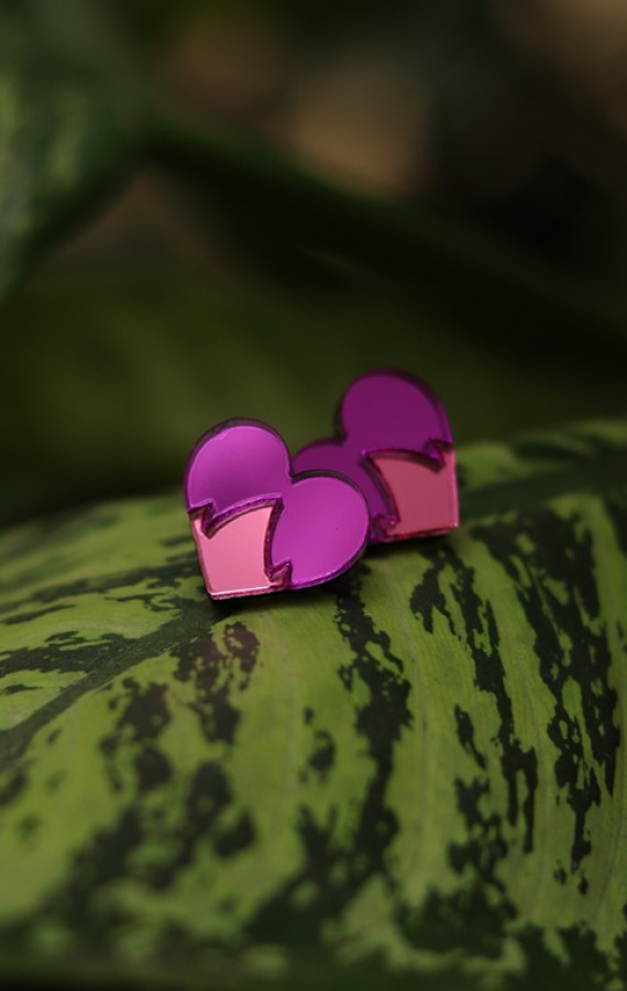 solar. pink love auskarai 