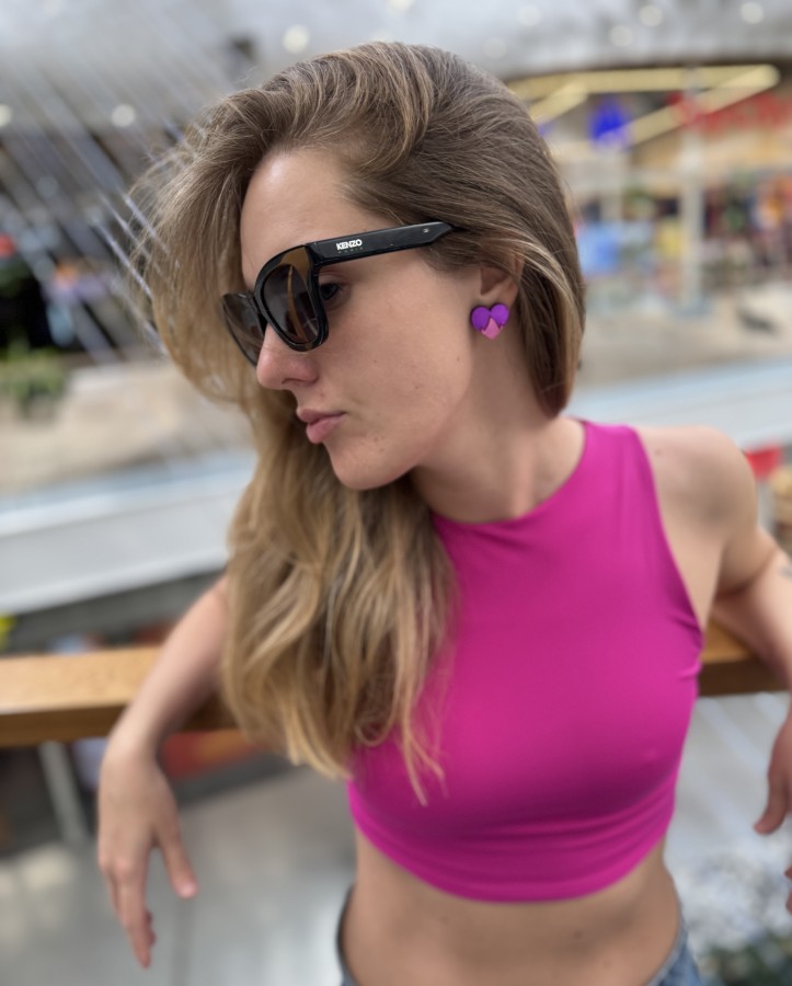 solar. pink love auskarai 