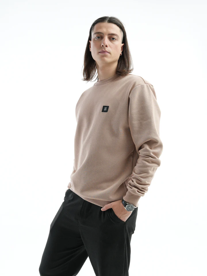 TRAM TRYS. CREAM COLOR SWEATSHIRT