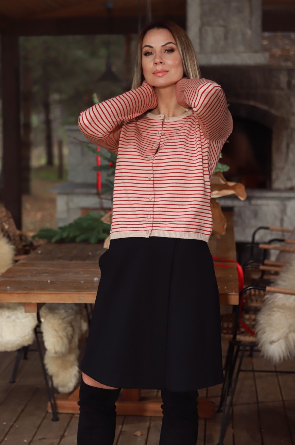 V&V. Berry & stripy merino megztukas V&V. Berry & stripy merino megztukas