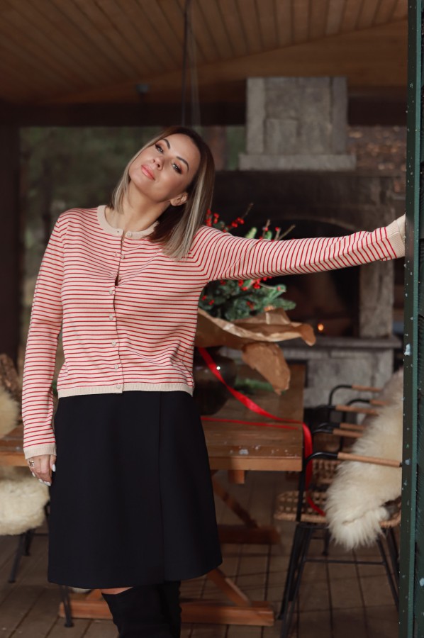 V&V. Berry & stripy merino megztukas V&V. Berry & stripy merino megztukas