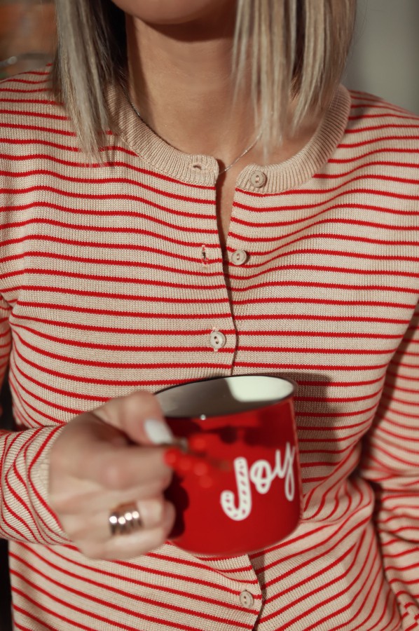 V&V. Berry & stripy merino megztukas V&V. Berry & stripy merino megztukas