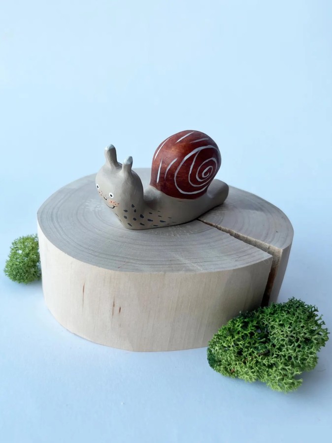 Wood life Jewellery. Figurėlė sraigė Wood life Jewellery. Figurėlė sraigė