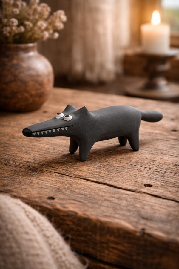 Wood life Jewellery. Figurėlė vilkas