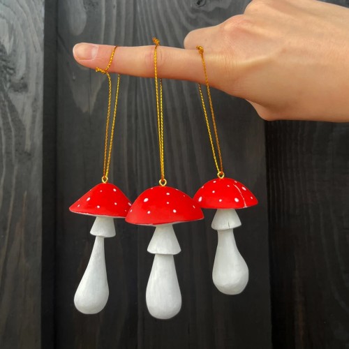 Wood life Jewellery. Kalėdinė dekoracija Mushroom 