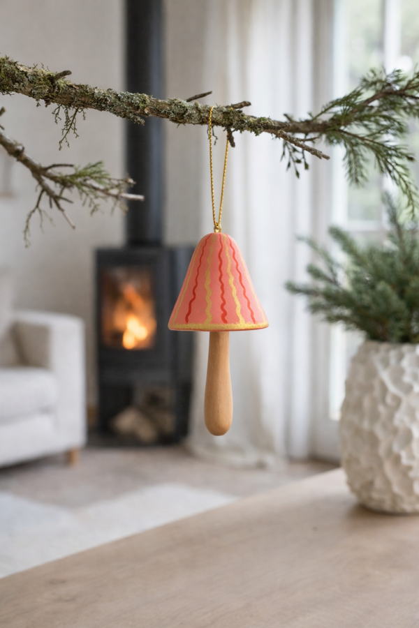 Wood life Jewellery. Kalėdinė dekoracija Mushroom