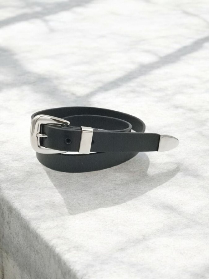 yuga. Juodas siauras diržas MINIMAL yuga. Juodas siauras diržas MINIMAL