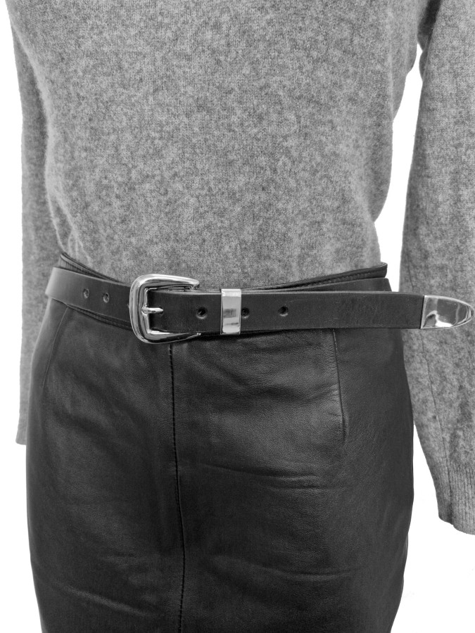 yuga. Juodas siauras diržas MINIMAL yuga. Juodas siauras diržas MINIMAL