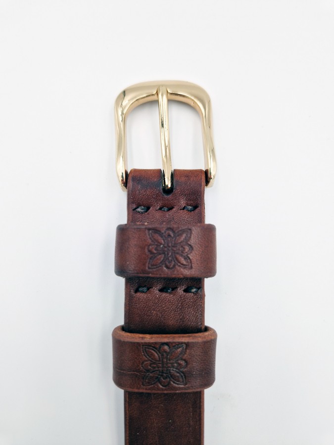 yuga. Rudas siauras diržas MO yuga. Rudas siauras diržas MO