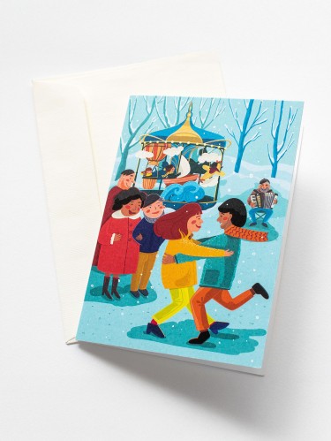 Justina Česnauskaitė. Atvirukas su voku Žiemos šokis